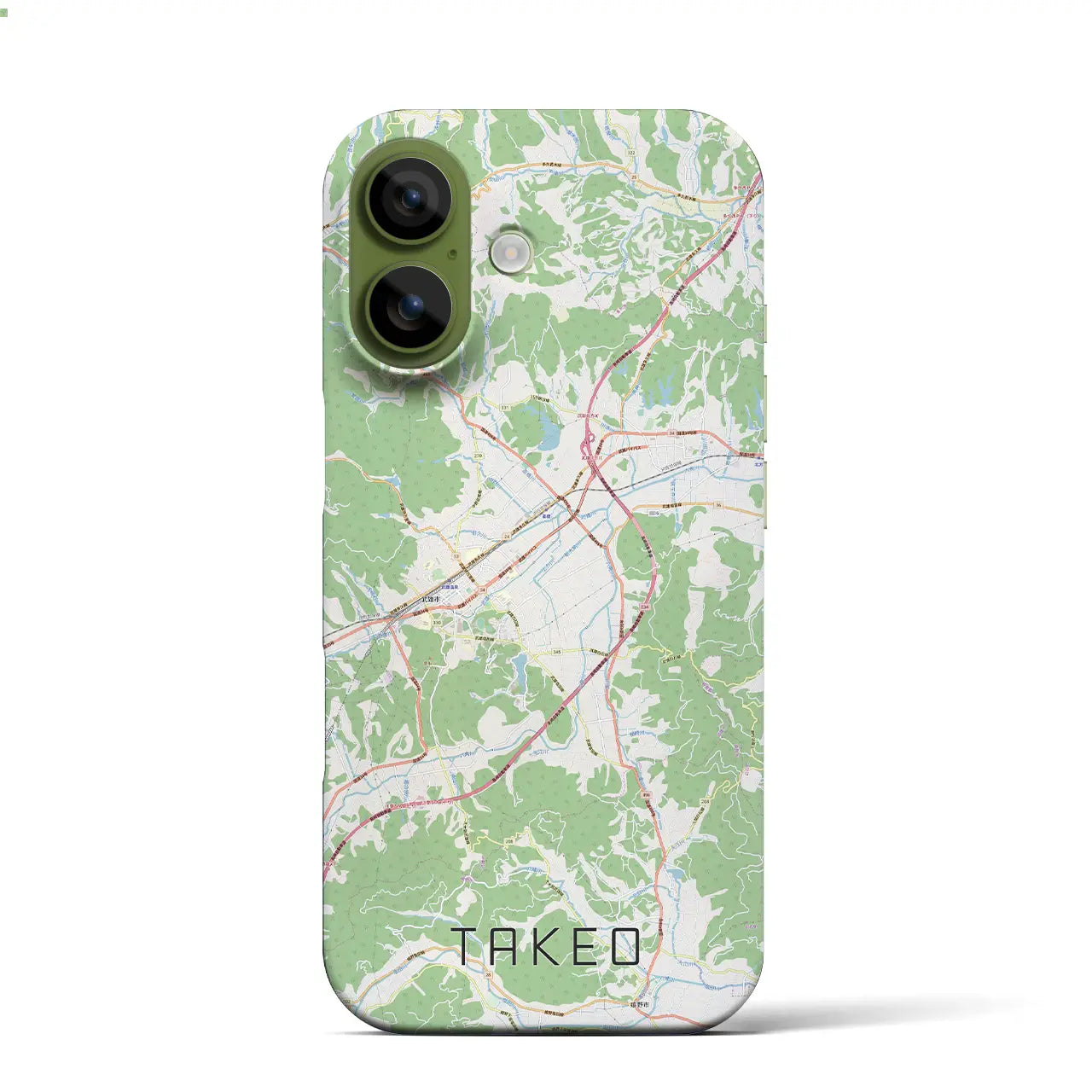 【武雄（佐賀県）】地図柄iPhoneケース（バックカバータイプ）