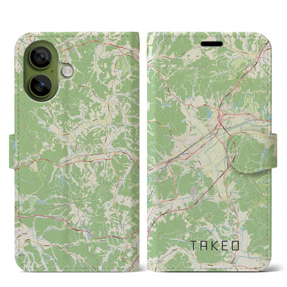 【武雄（佐賀県）】地図柄iPhoneケース（手帳タイプ）