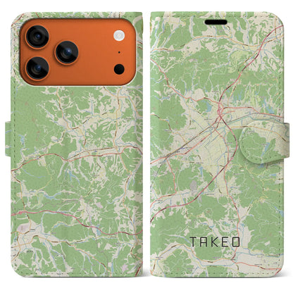 【武雄（佐賀県）】地図柄iPhoneケース（手帳タイプ）