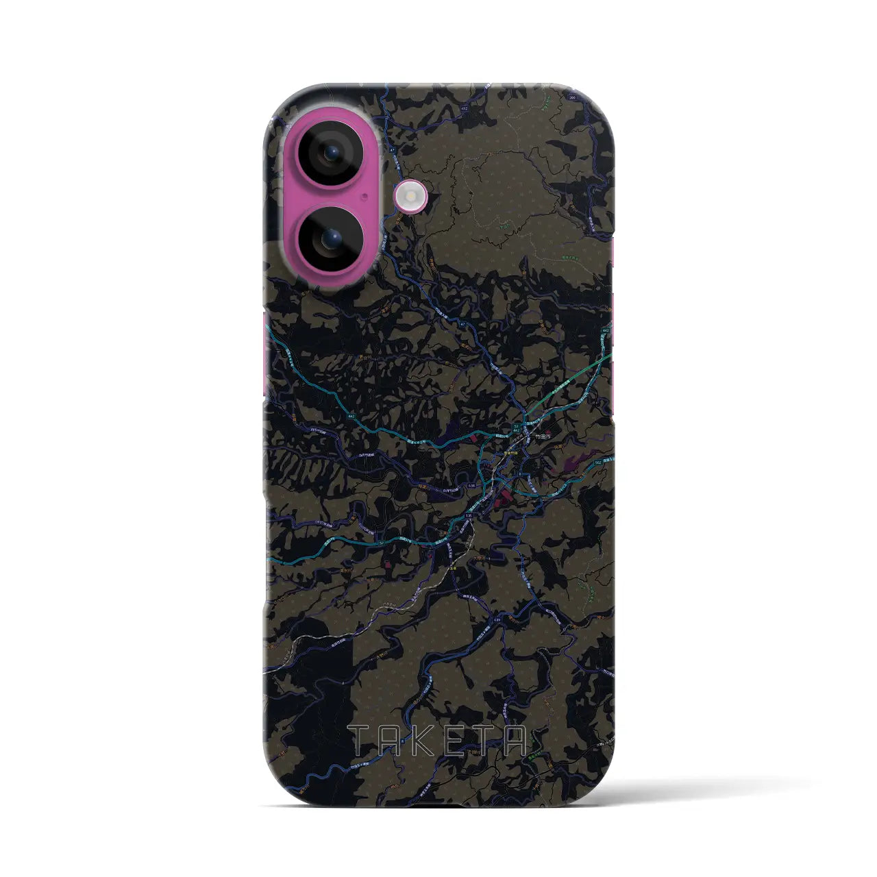 【竹田（大分県）】地図柄iPhoneケース（バックカバータイプ）