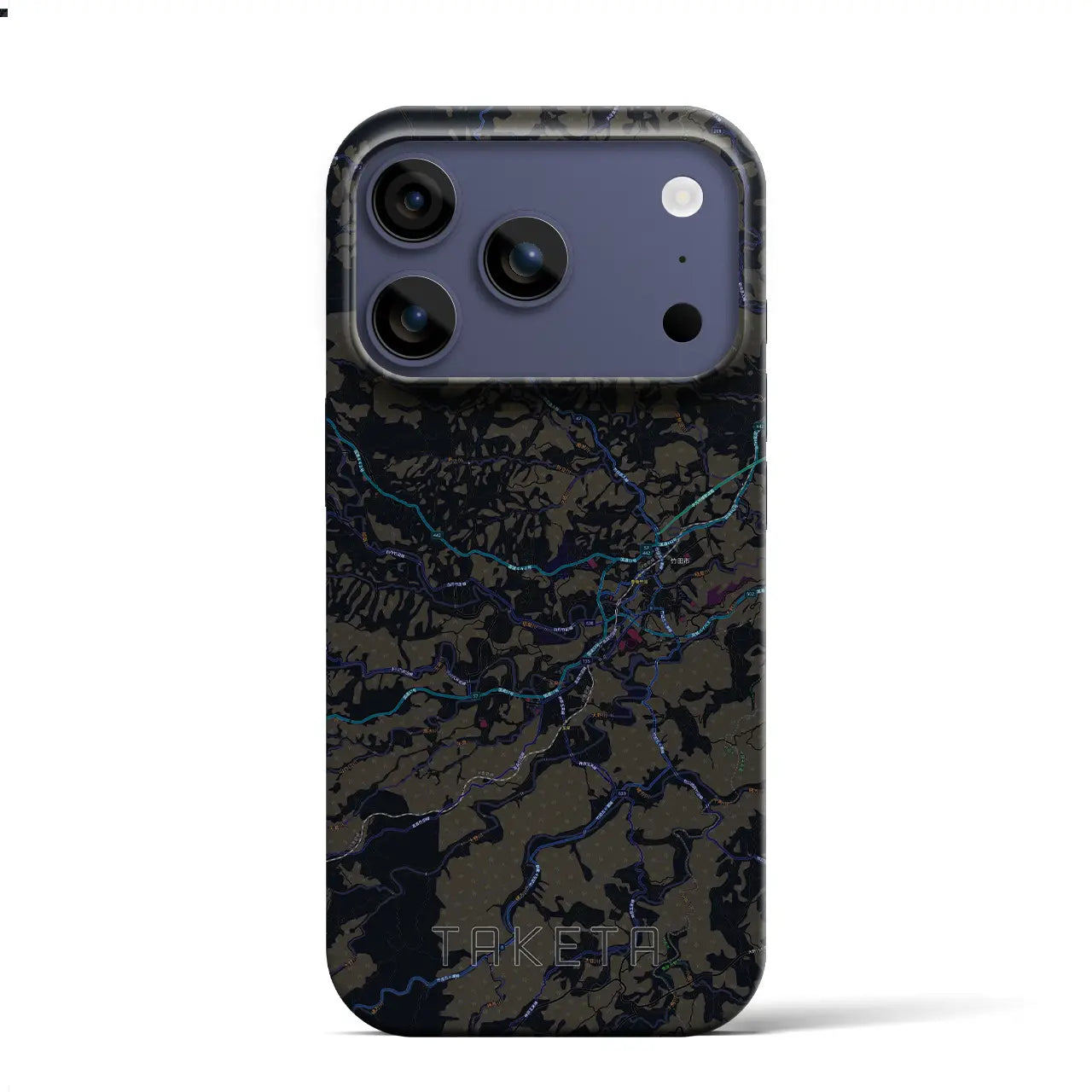 【竹田（大分県）】地図柄iPhoneケース（バックカバータイプ）