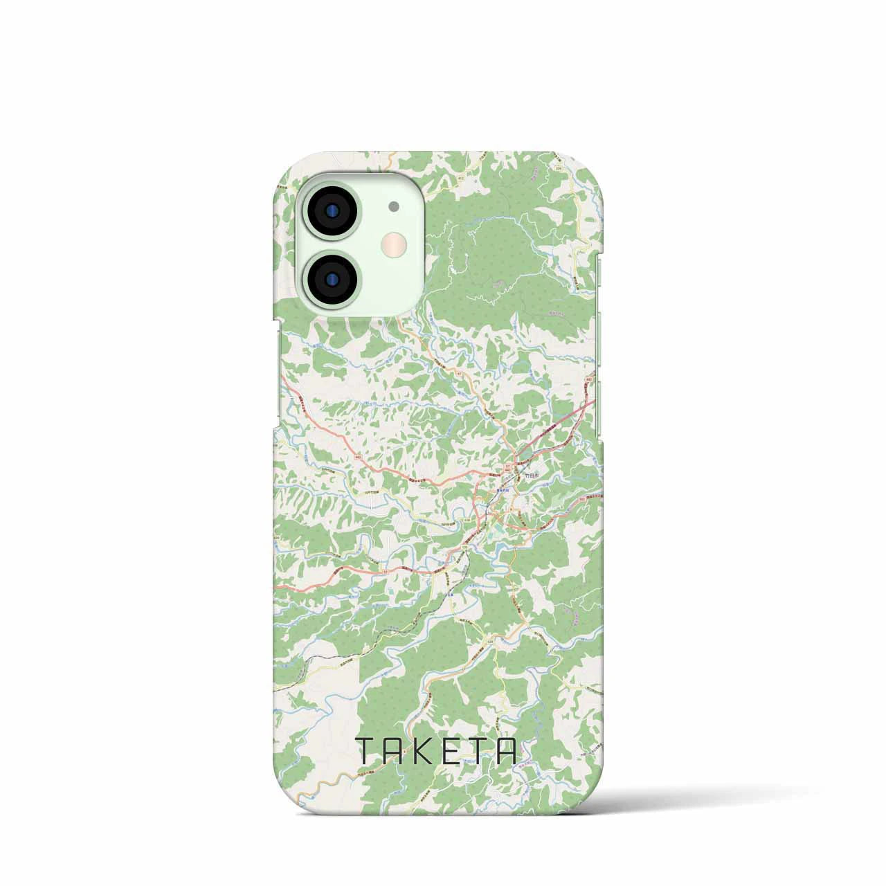 【竹田（大分県）】地図柄iPhoneケース（バックカバータイプ）