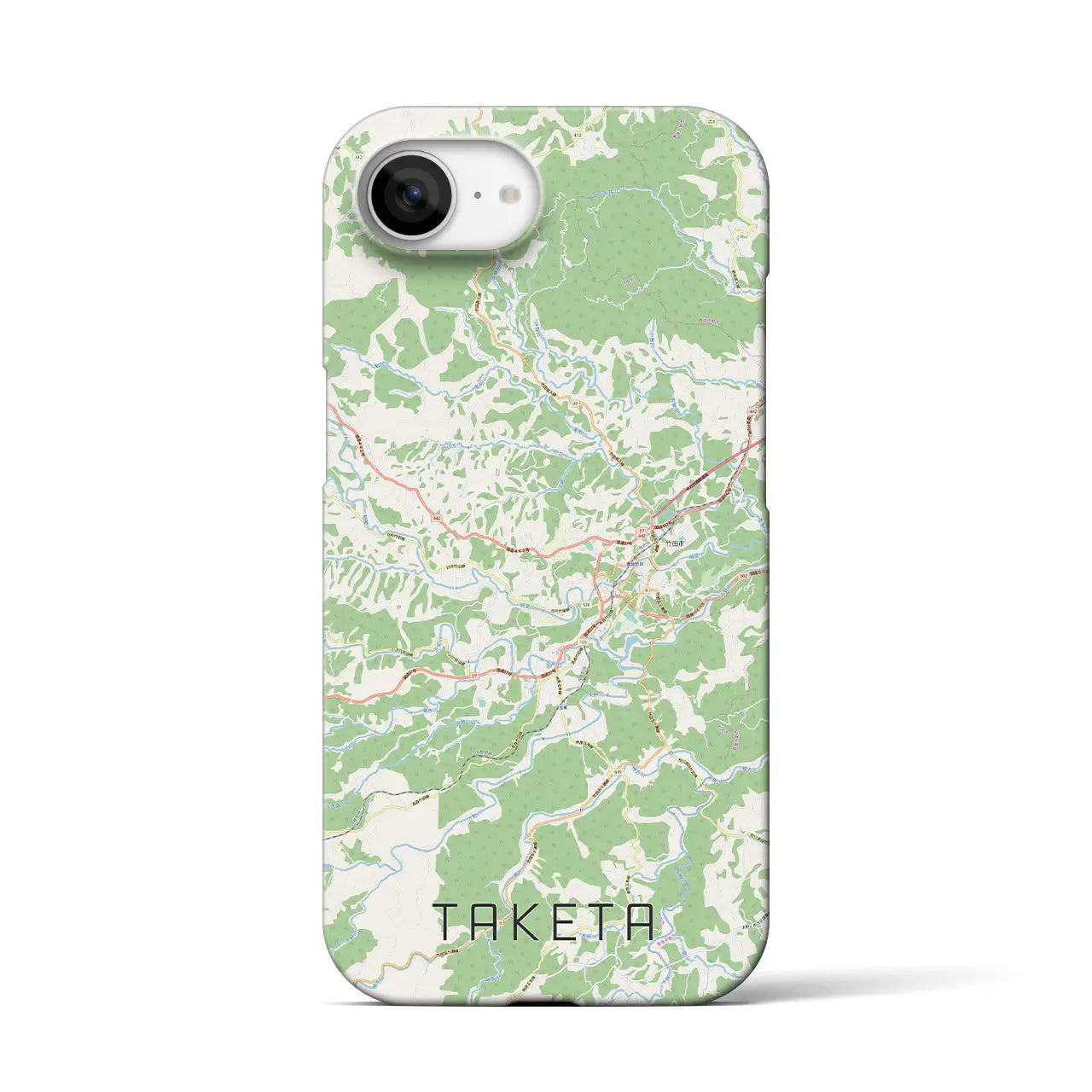 【竹田（大分県）】地図柄iPhoneケース（バックカバータイプ）