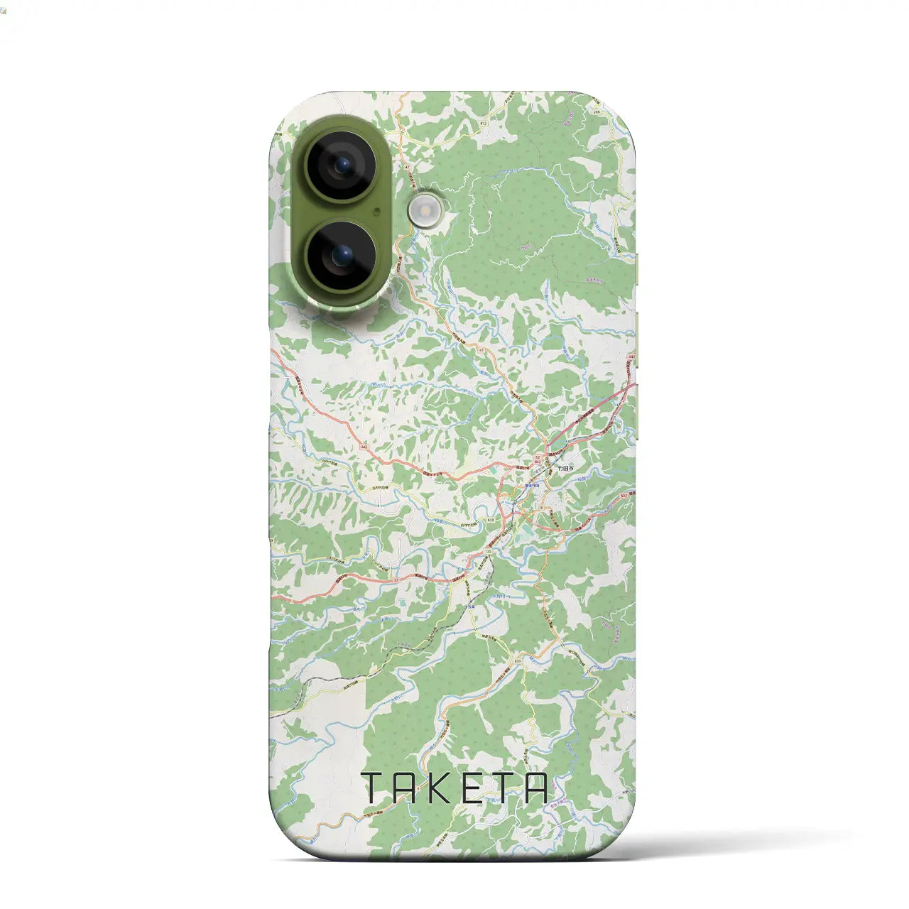 【竹田（大分県）】地図柄iPhoneケース（バックカバータイプ）