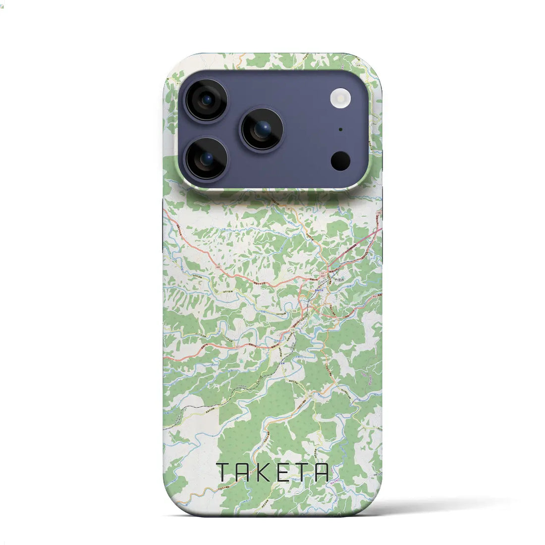 【竹田(大分県)】地図柄iPhoneケース(バックカバータイプ)ナチュラル・iPhone 17 Pro Max 用