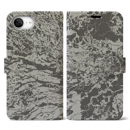 【竹田（大分県）】地図柄iPhoneケース（手帳タイプ）