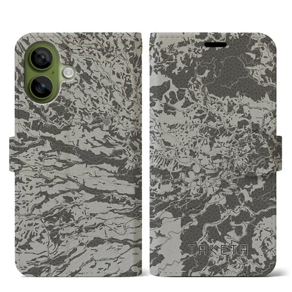 【竹田（大分県）】地図柄iPhoneケース（手帳タイプ）