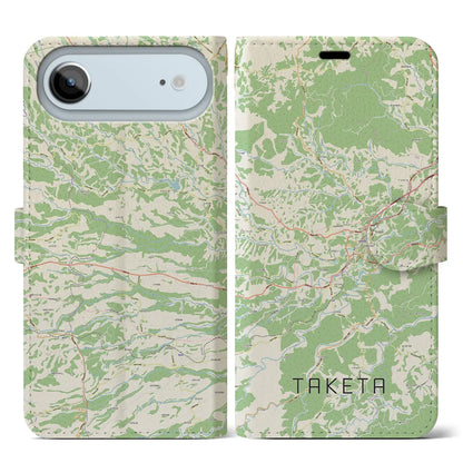 【竹田（大分県）】地図柄iPhoneケース（手帳タイプ）