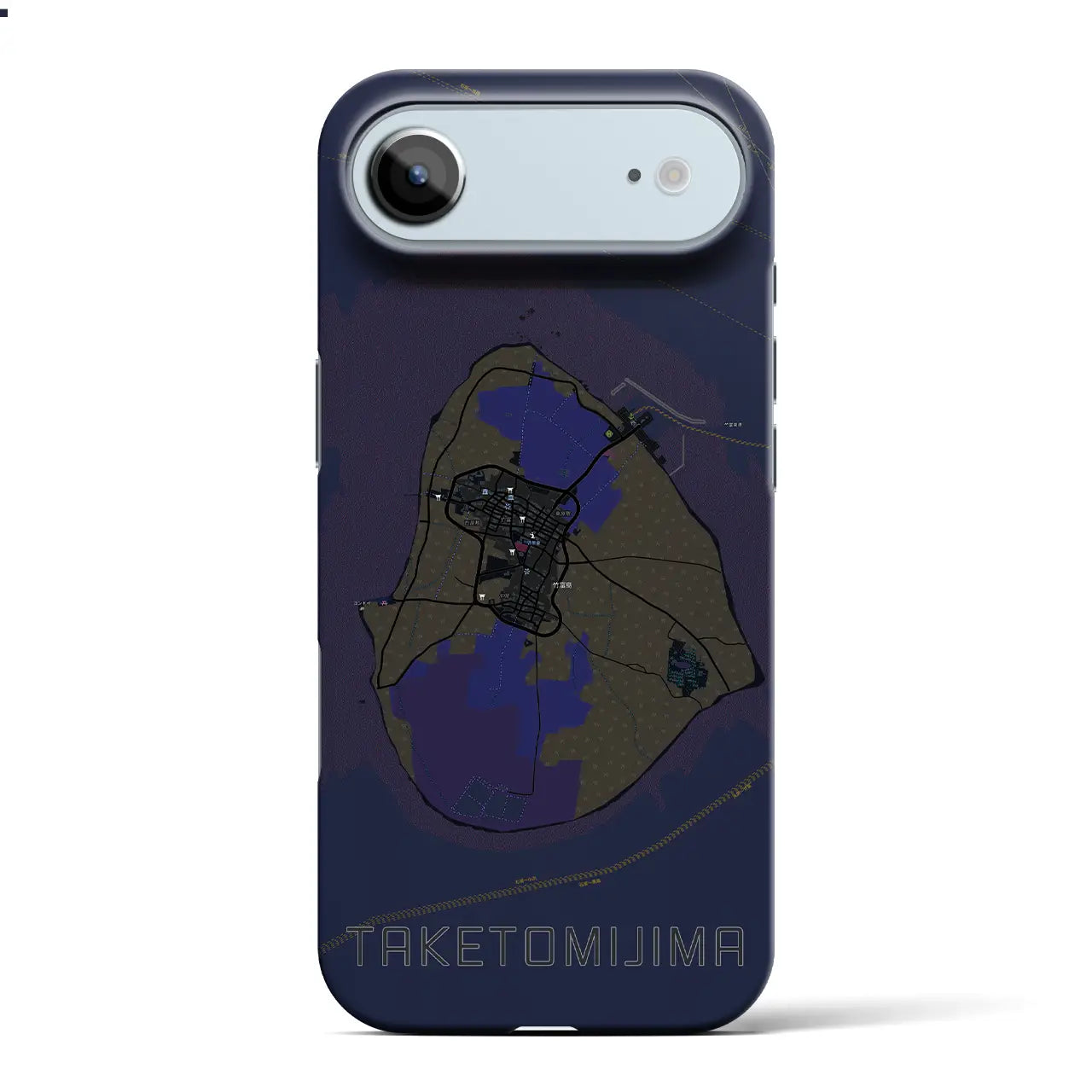 【竹富島（沖縄県）】地図柄iPhoneケース（バックカバータイプ）