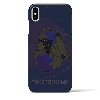 【竹富島（沖縄県）】地図柄iPhoneケース（バックカバータイプ）