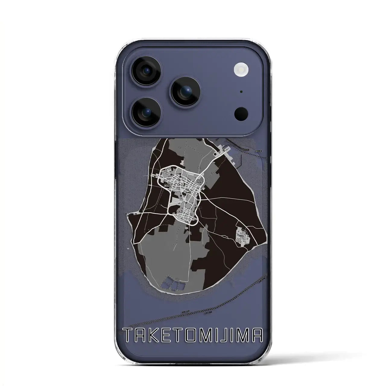 【竹富島（沖縄県）】地図柄iPhoneケース（クリアタイプ）