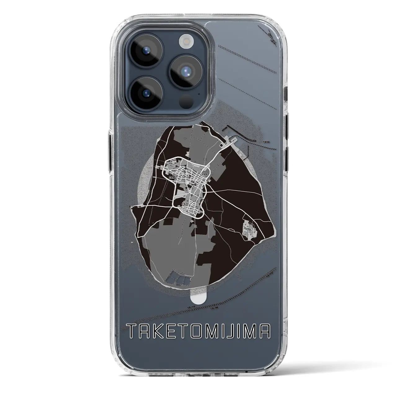 【竹富島（沖縄県）】地図柄iPhoneケース（MagSafeタイプ）
