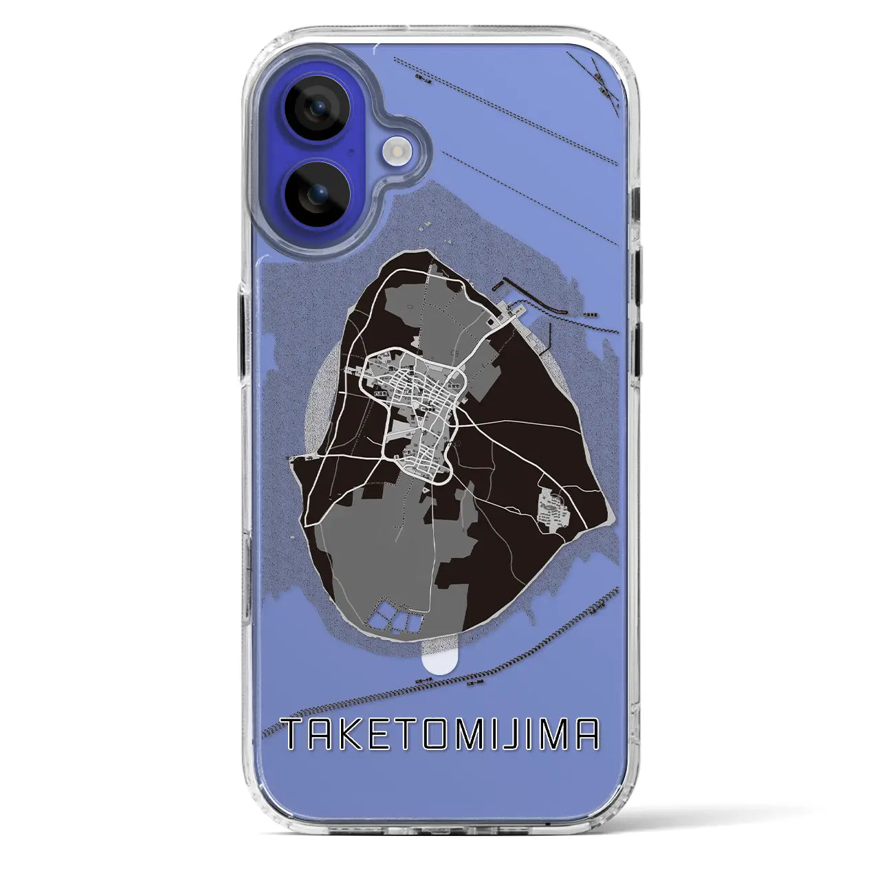 【竹富島（沖縄県）】地図柄iPhoneケース（MagSafeタイプ）