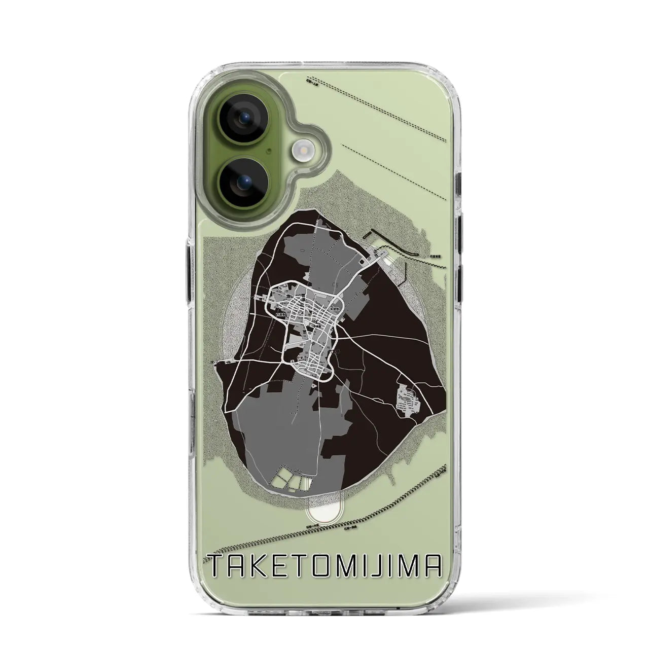 【竹富島（沖縄県）】地図柄iPhoneケース（MagSafeタイプ）