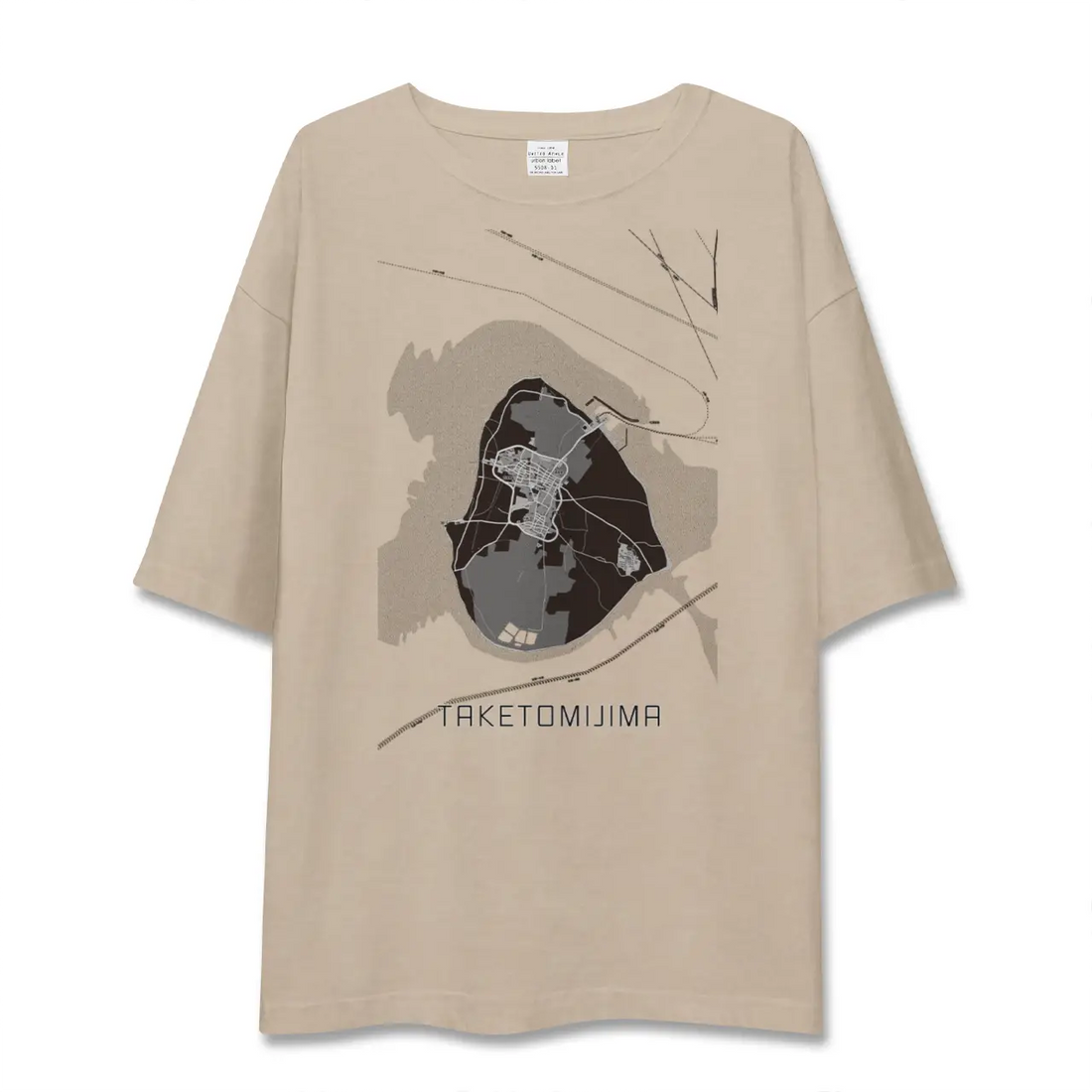 【竹富島(沖縄県)】地図柄ビッグシルエットTシャツ