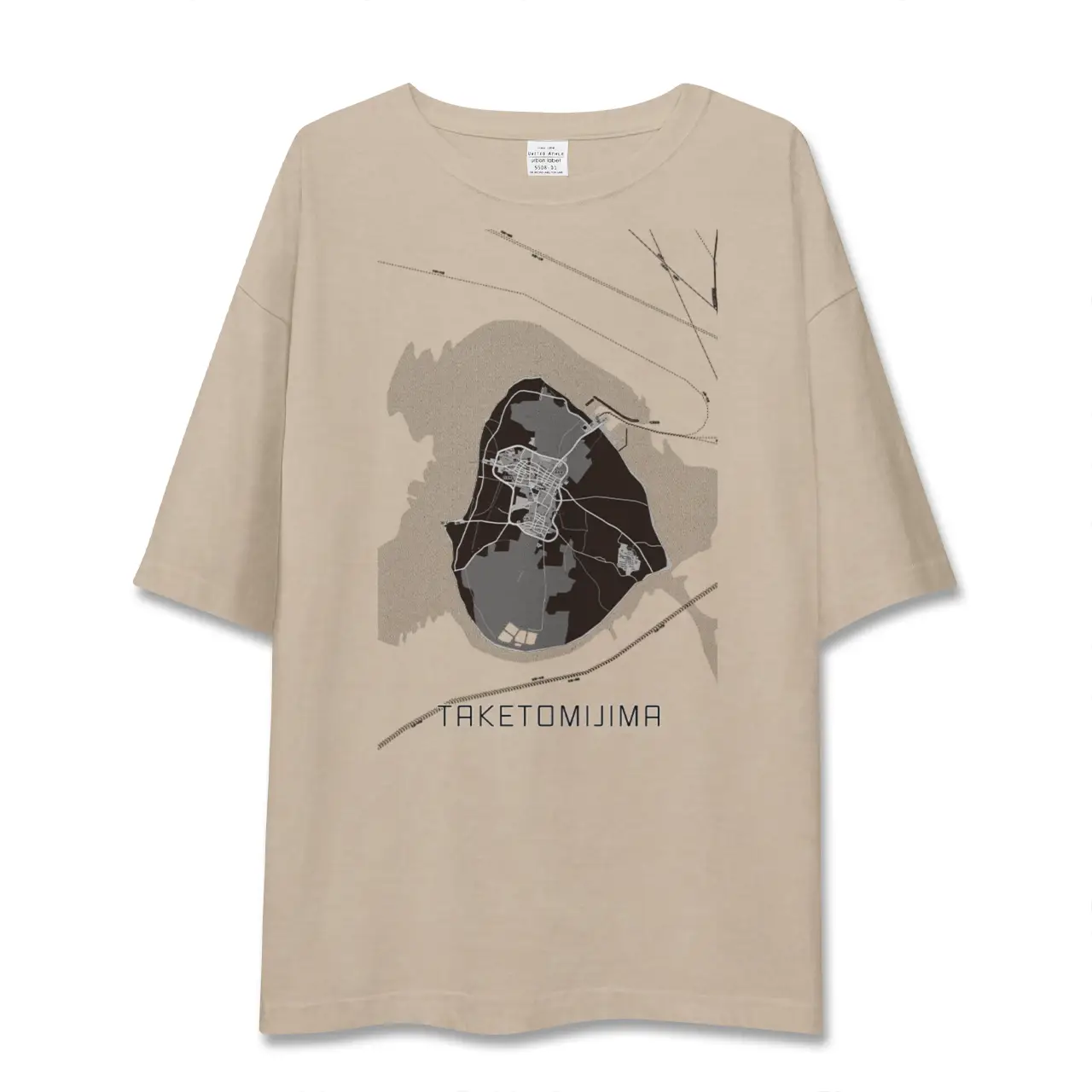 【竹富島（沖縄県）】地図柄ビッグシルエットTシャツ