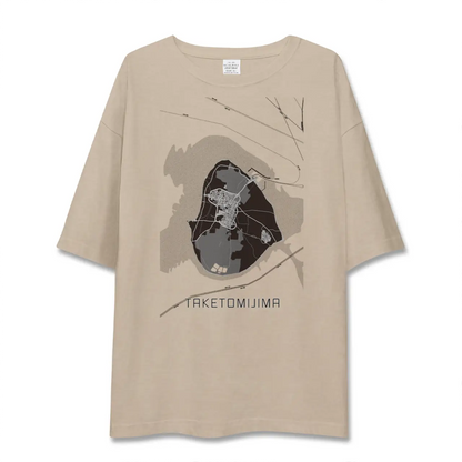 【竹富島（沖縄県）】地図柄ビッグシルエットTシャツ
