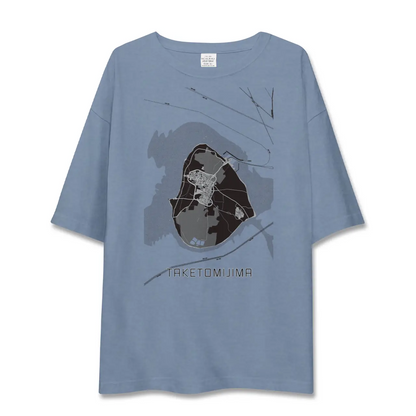 【竹富島（沖縄県）】地図柄ビッグシルエットTシャツ