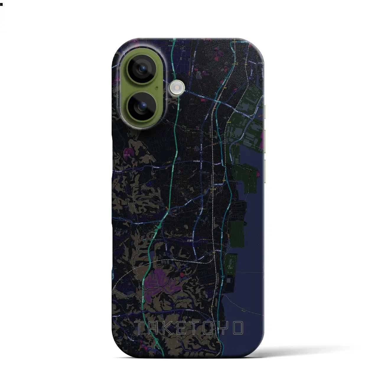 【武豊（愛知県）】地図柄iPhoneケース（バックカバータイプ）