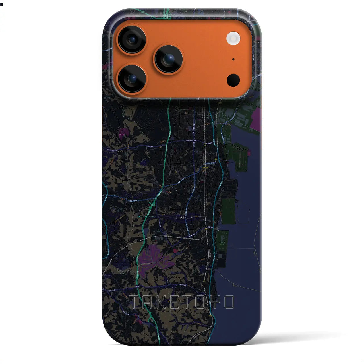 【武豊（愛知県）】地図柄iPhoneケース（バックカバータイプ）