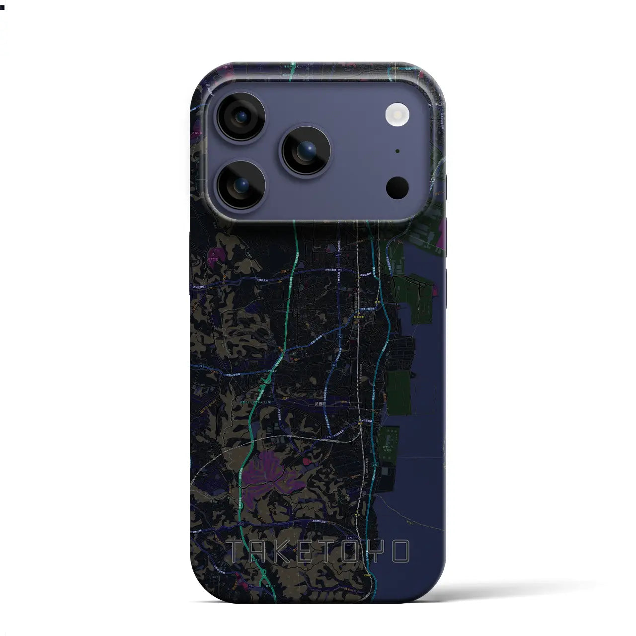 【武豊（愛知県）】地図柄iPhoneケース（バックカバータイプ）