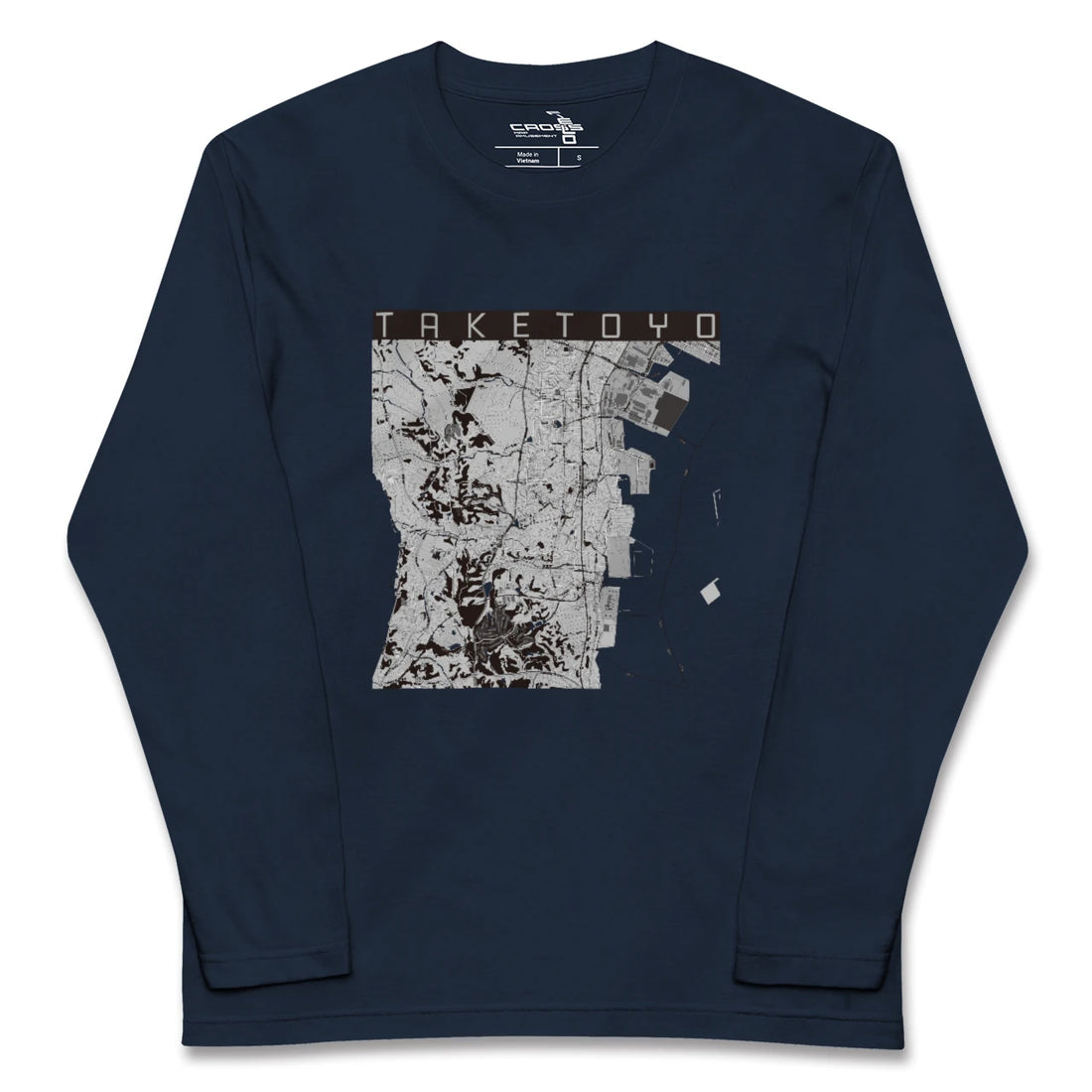 【武豊(愛知県)】地図柄ロングスリーブTシャツ