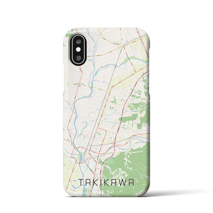 【滝川（北海道）】地図柄iPhoneケース（バックカバータイプ）