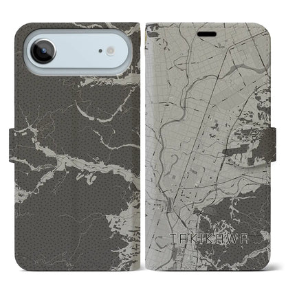 【滝川（北海道）】地図柄iPhoneケース（手帳タイプ）