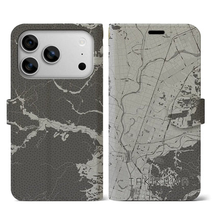 【滝川（北海道）】地図柄iPhoneケース（手帳タイプ）