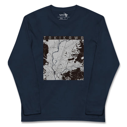 【滝川（北海道）】地図柄ロングスリーブTシャツ