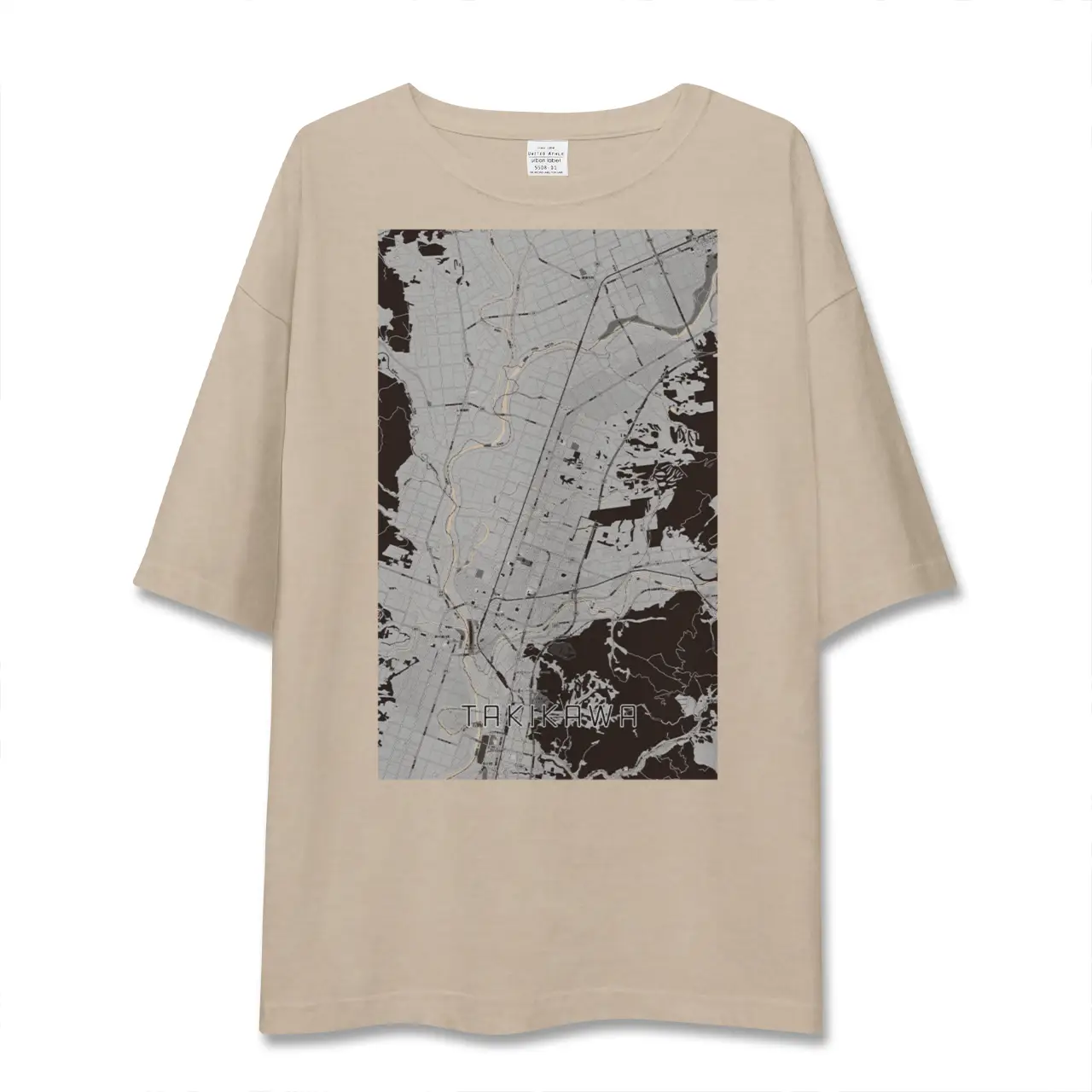 【滝川（北海道）】地図柄ビッグシルエットTシャツ