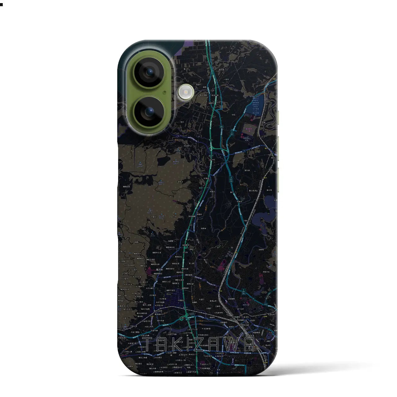 【滝沢（岩手県）】地図柄iPhoneケース（バックカバータイプ）