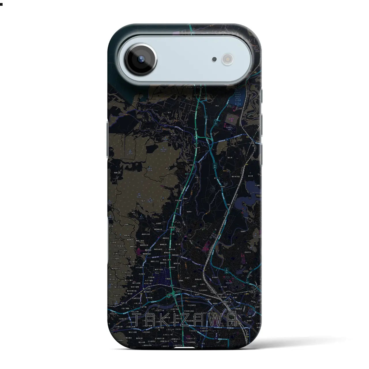 【滝沢（岩手県）】地図柄iPhoneケース（バックカバータイプ）