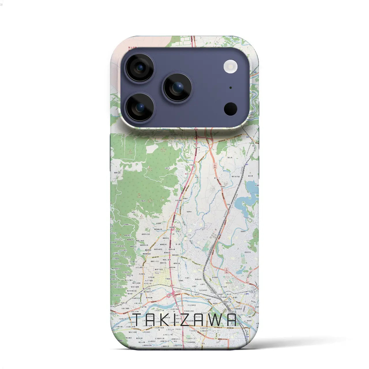 【滝沢（岩手県）】地図柄iPhoneケース（バックカバータイプ）