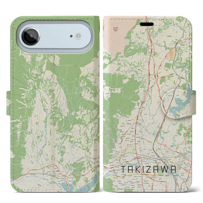 【滝沢（岩手県）】地図柄iPhoneケース（手帳タイプ）