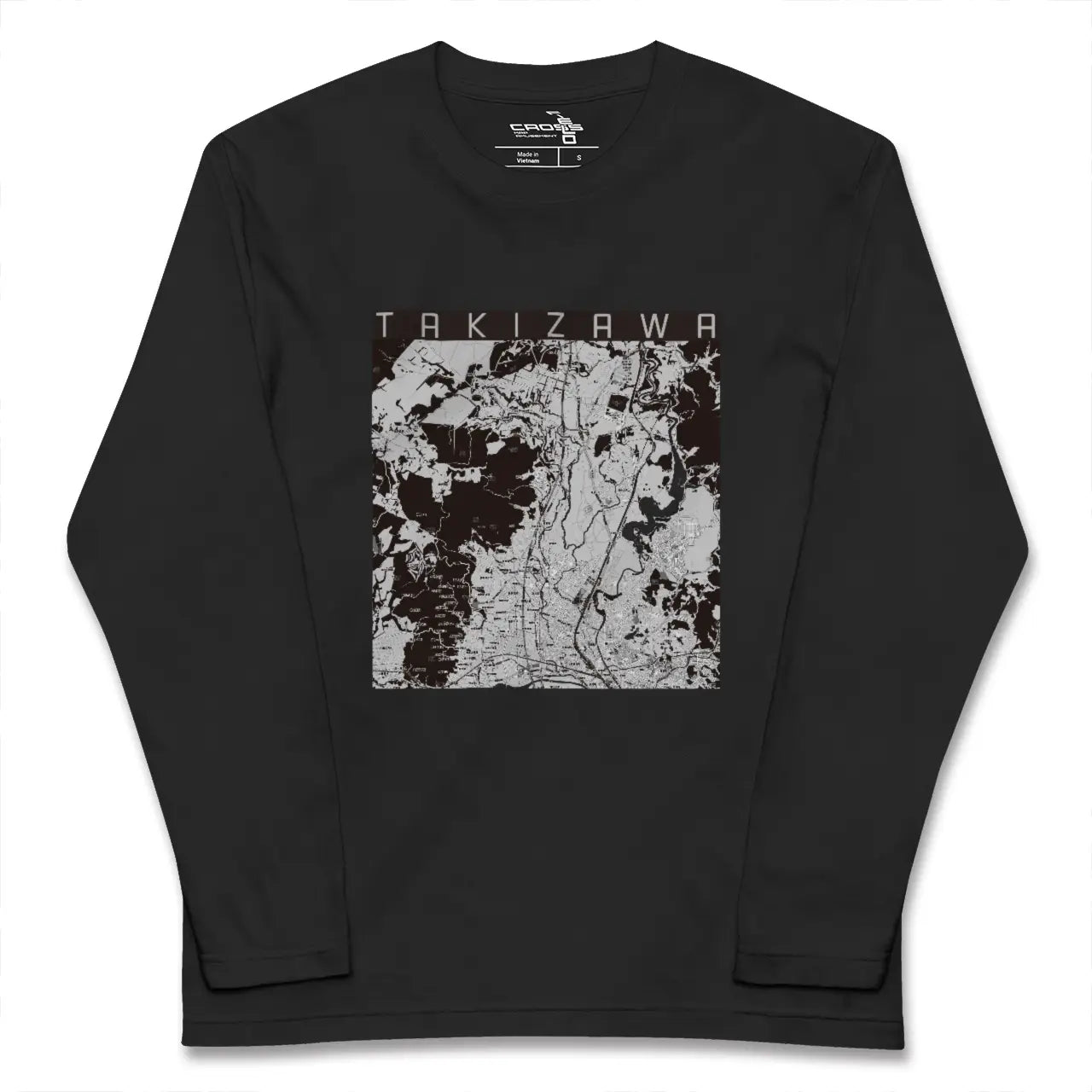 【滝沢（岩手県）】地図柄ロングスリーブTシャツ