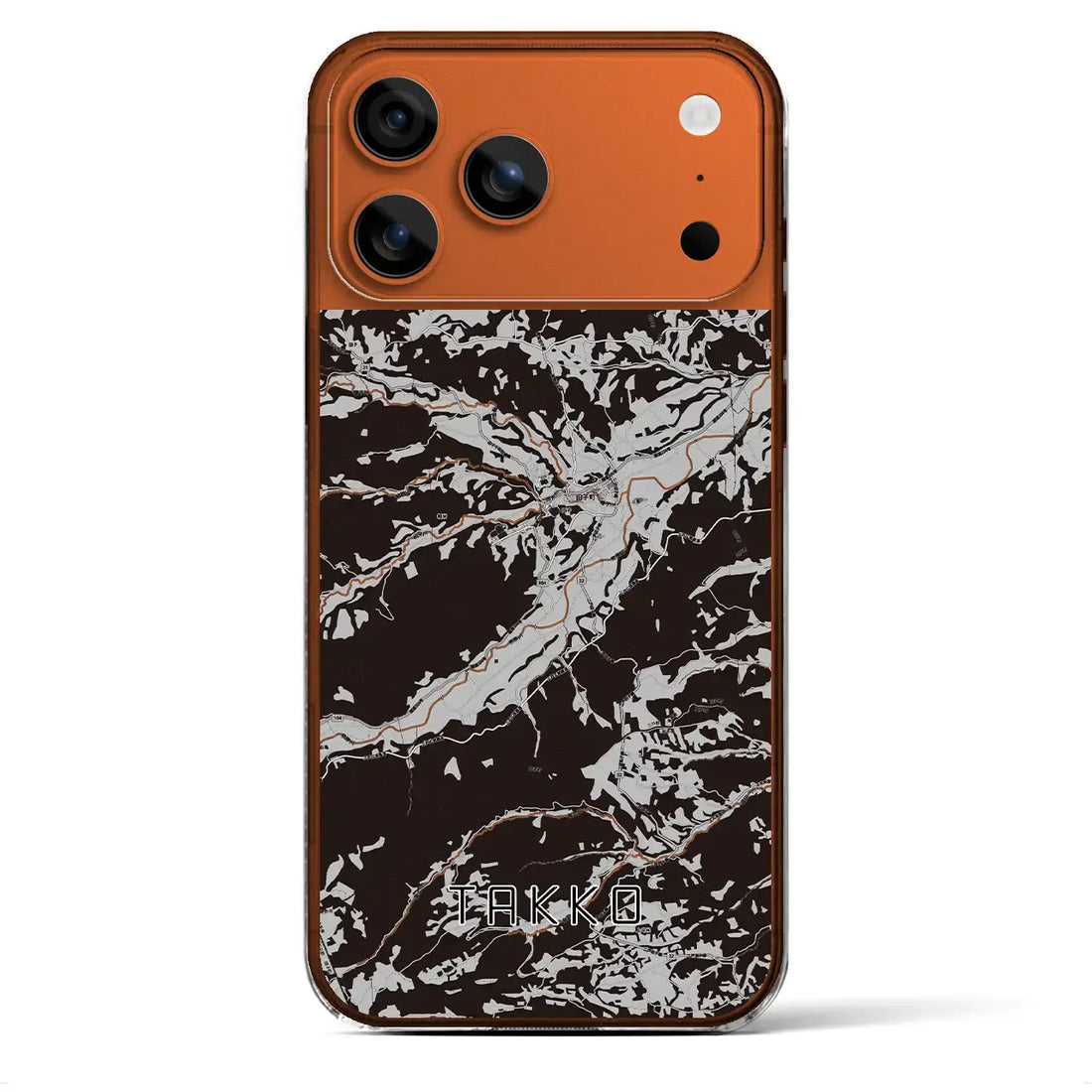 【田子(青森県)】地図柄iPhoneケース(クリアタイプ)モノトーン・iPhone 17 Pro Max 用