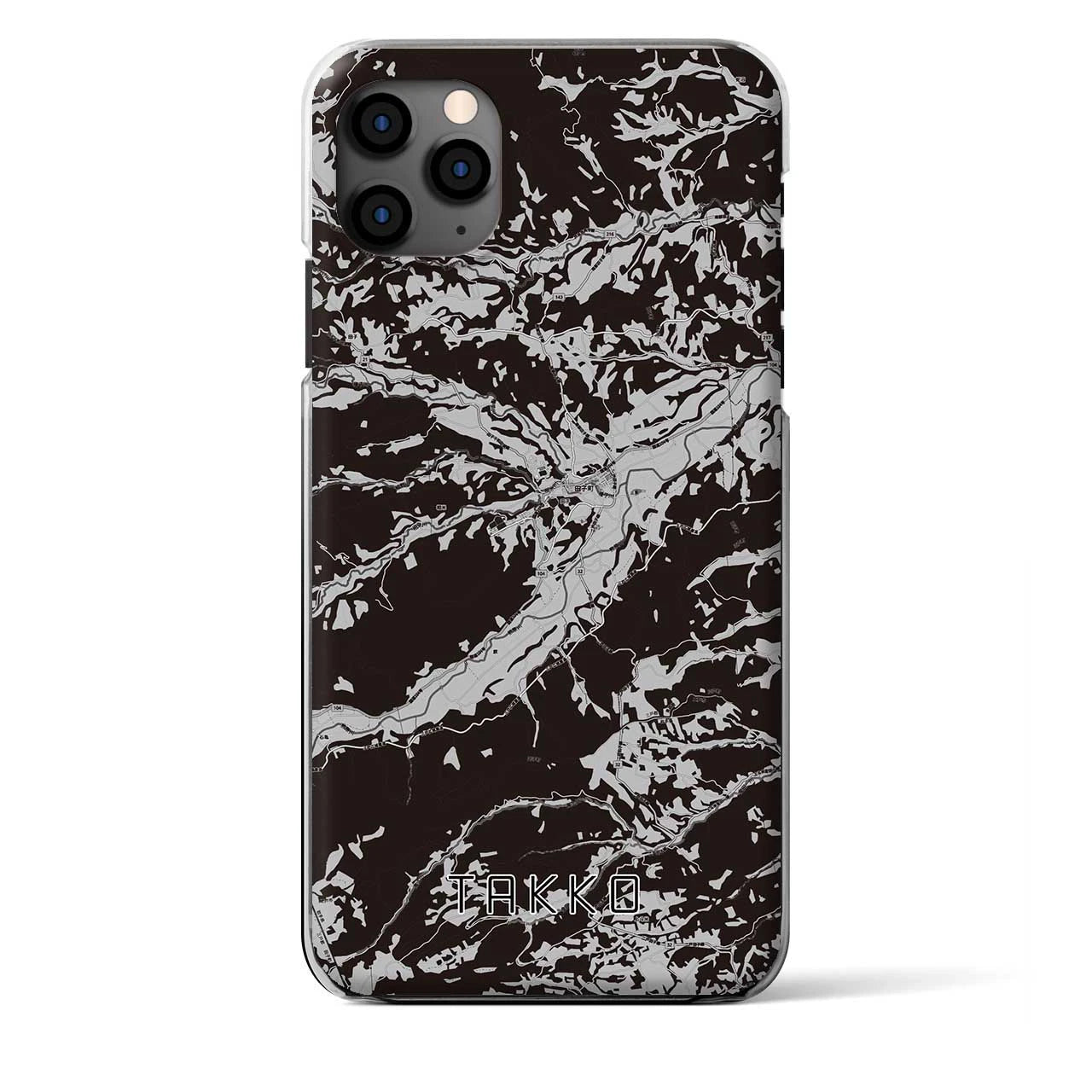 【田子（青森県）】地図柄iPhoneケース（クリアタイプ）