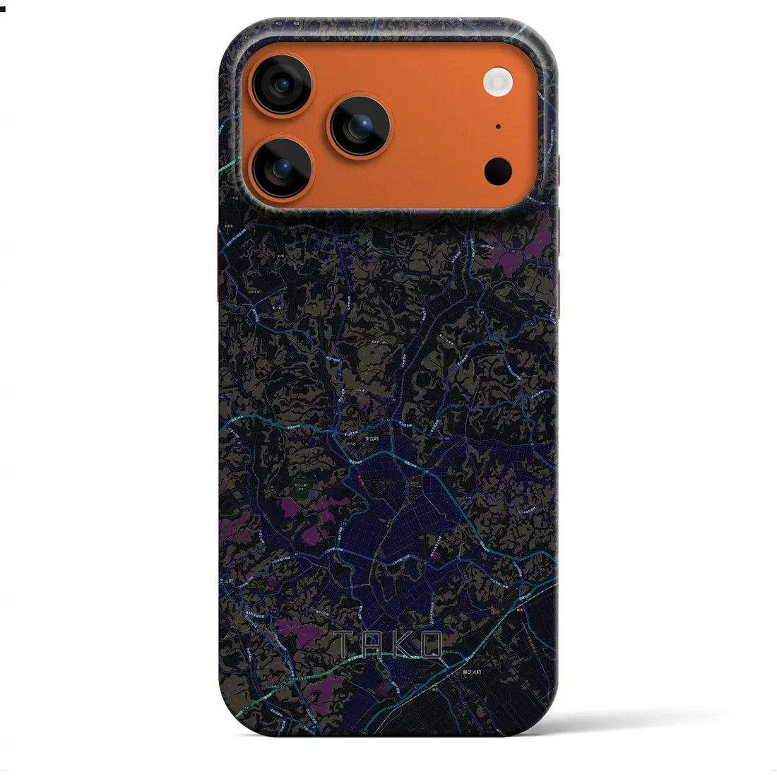 【多古（千葉県）】地図柄iPhoneケース（バックカバータイプ）