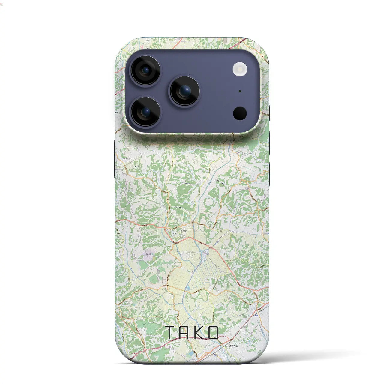 【多古（千葉県）】地図柄iPhoneケース（バックカバータイプ）