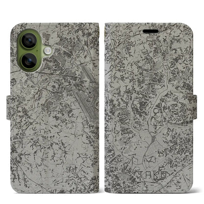 【多古（千葉県）】地図柄iPhoneケース（手帳タイプ）