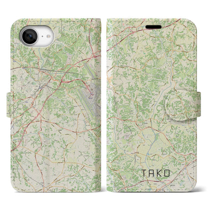 【多古（千葉県）】地図柄iPhoneケース（手帳タイプ）