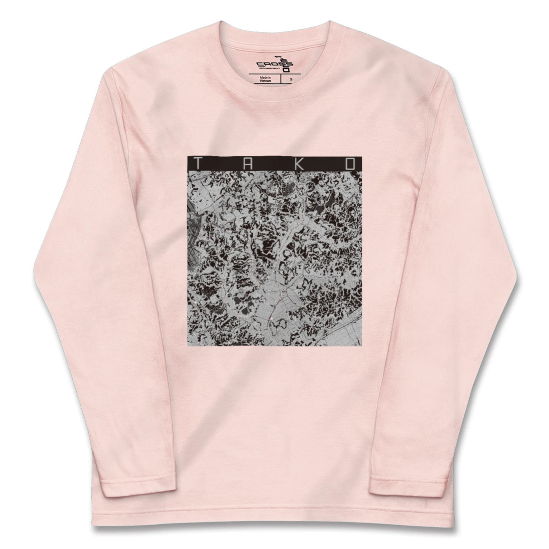 【多古(千葉県)】地図柄ロングスリーブTシャツ