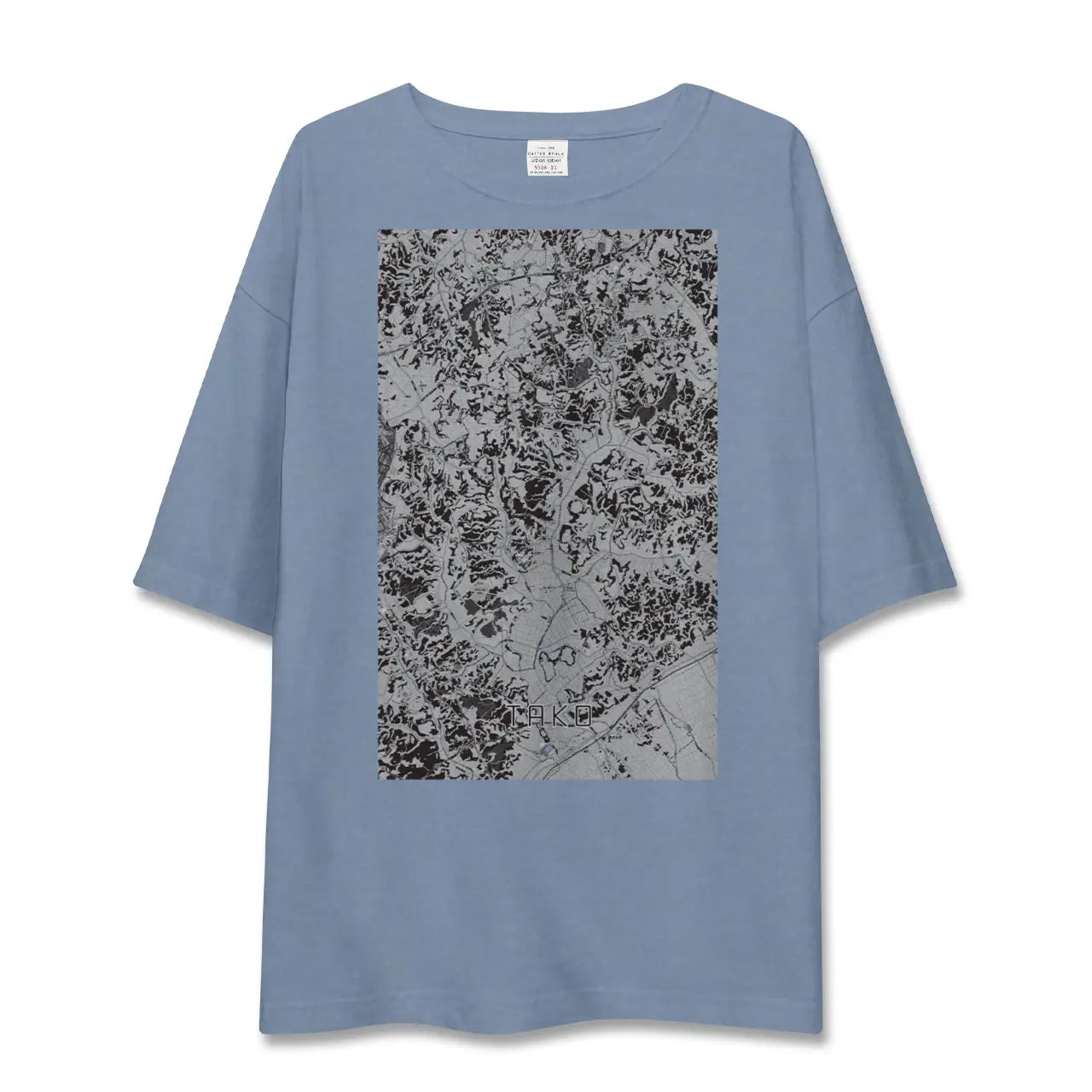【多古（千葉県）】地図柄ビッグシルエットTシャツ