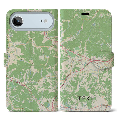 【多久（佐賀県）】地図柄iPhoneケース（手帳タイプ）