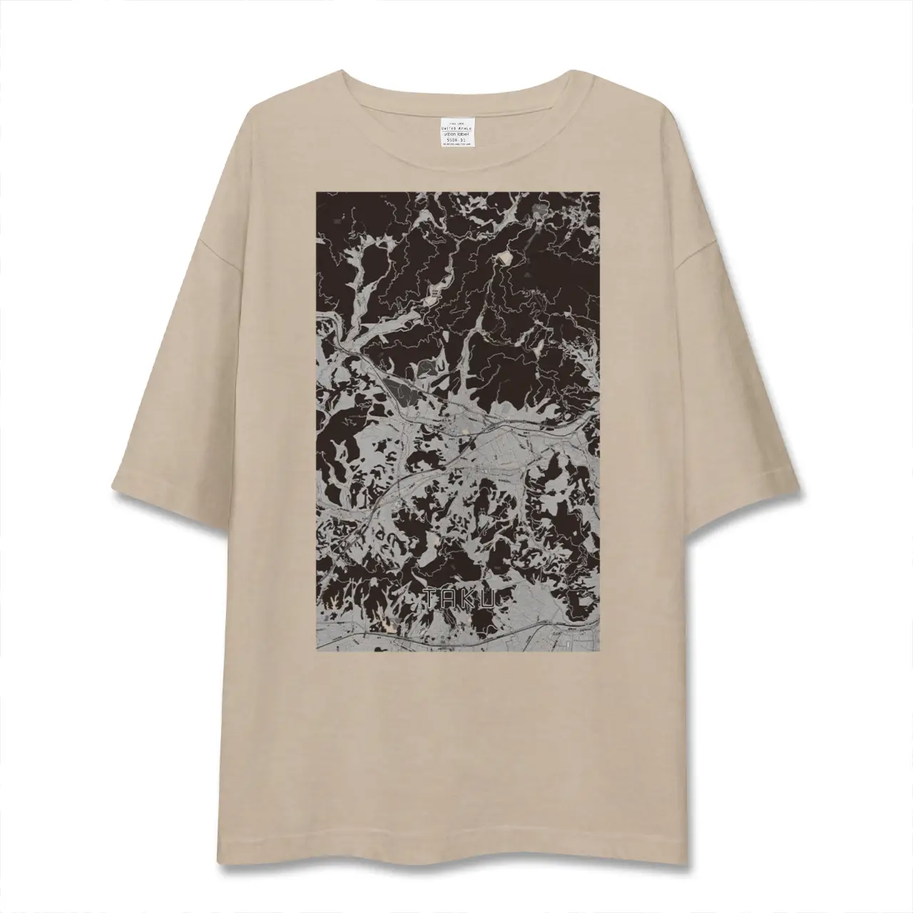 【多久（佐賀県）】地図柄ビッグシルエットTシャツ