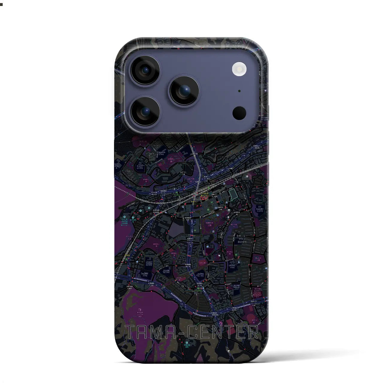 【多摩センター（東京都）】地図柄iPhoneケース（バックカバータイプ）