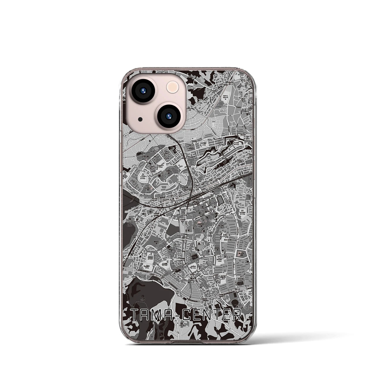 【多摩センター（東京都）】地図柄iPhoneケース（クリアタイプ）