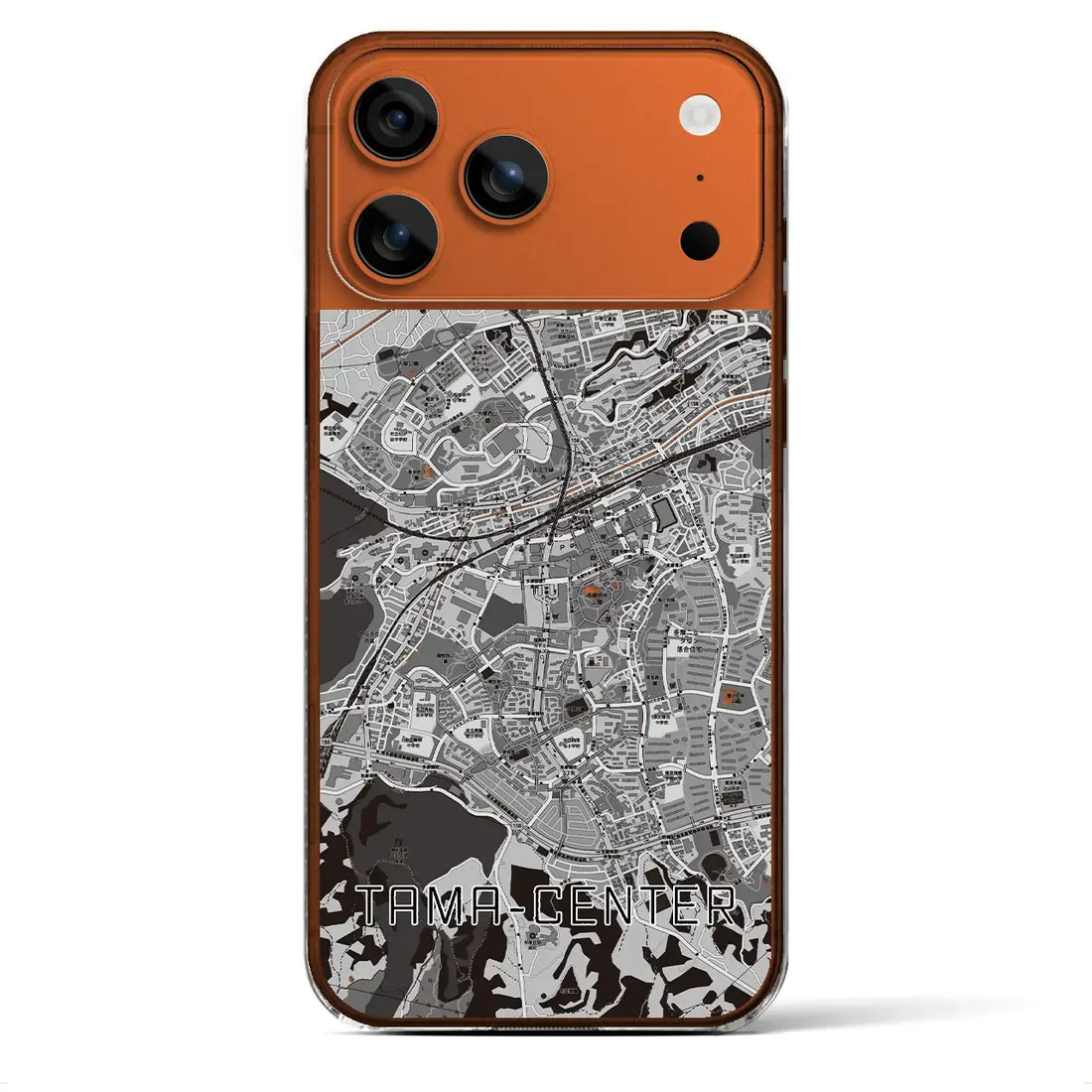 【多摩センター(東京都)】地図柄iPhoneケース(クリアタイプ)
