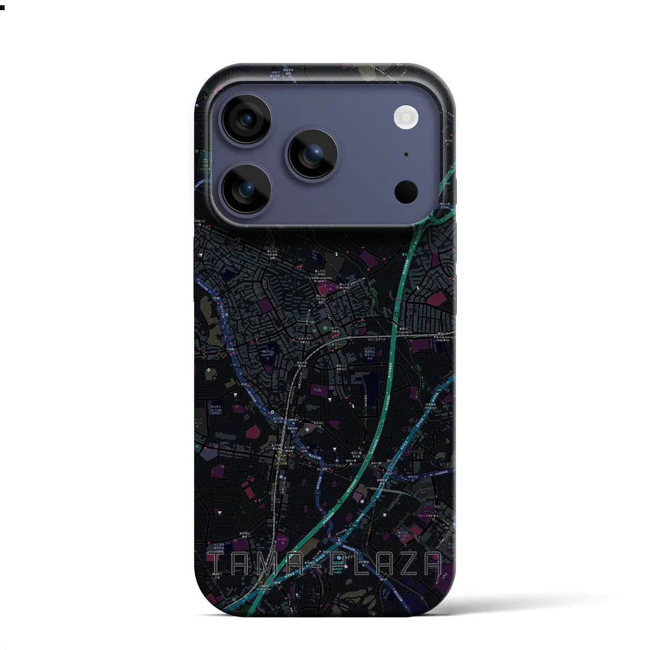 【たまプラーザ（神奈川県）】地図柄iPhoneケース（バックカバータイプ）